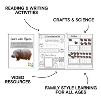 Preschool Hippopotamus Digital Unit Study