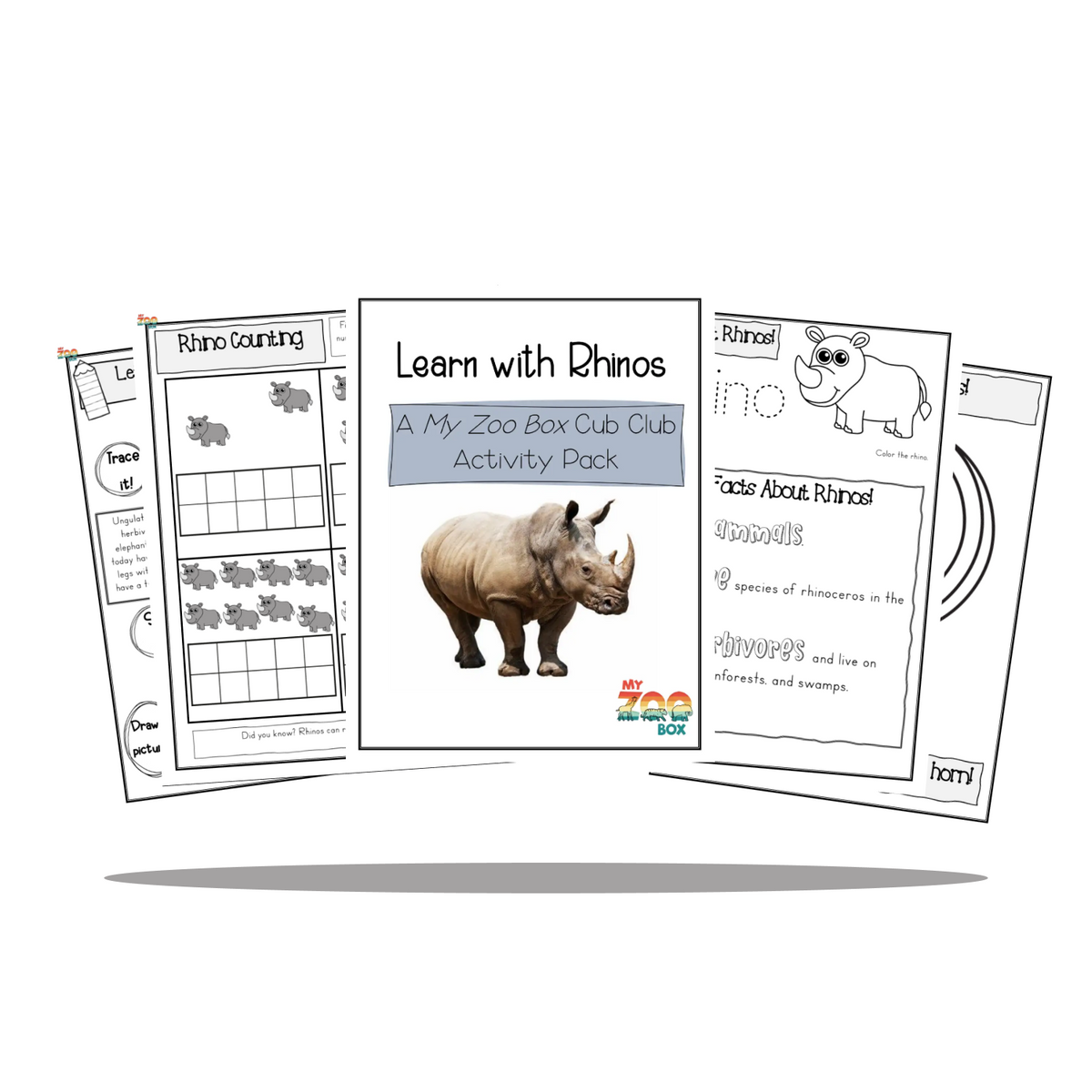 Preschool Rhino Digital Unit Study