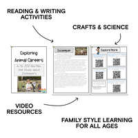 Exploring Animal Careers - Zookeepers Digital Unit Study