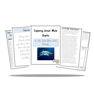 Elementary Great-White Sharks Digital Unit Study